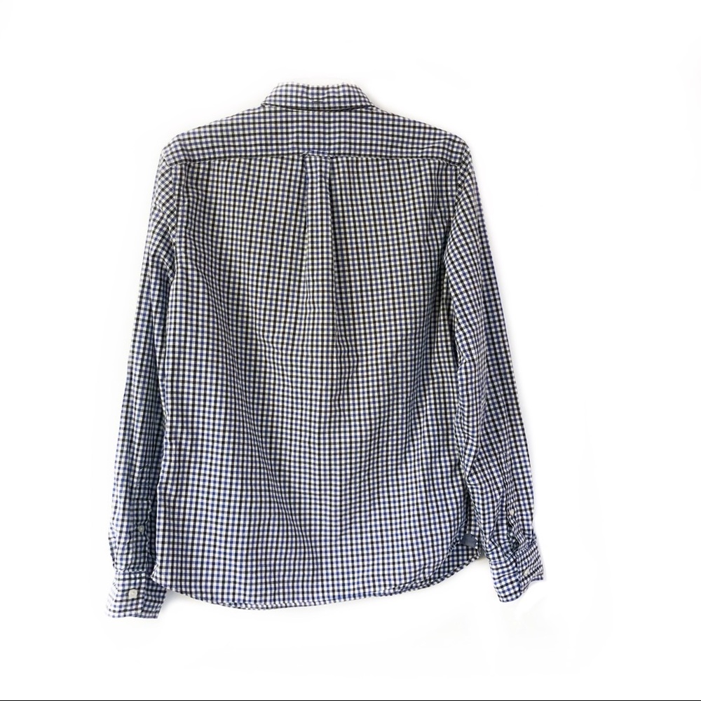 Gap Blue Button Down Plaid Flannel Checkered Shir… - image 2